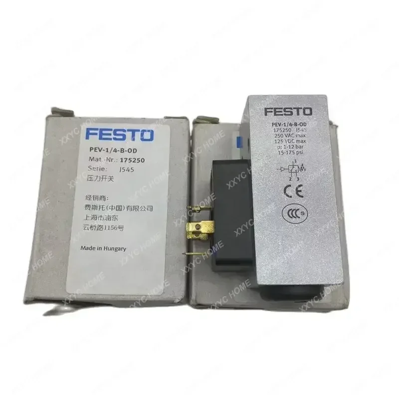 FESTO Реле давления 175250 ПЭВ-1/4-Б-ОД 161760 192488 ПЭВ-1/4-Б 10773 192489 ПЕВ
