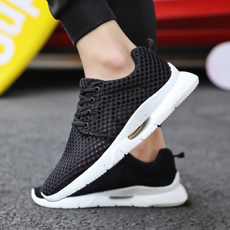 Men's Summer Lightweight Sneakers Outdoor Mesh Breathable Running Shoes Casual Trendy Walking Footwear Big Size Trainers 39-48