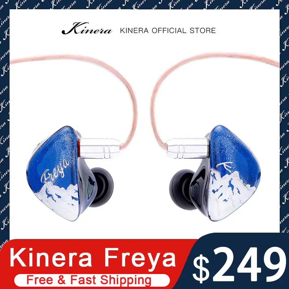 

Kinera Freya Earphones 3BA+1DD Hybrid Hand Painted In Ear Headphone HIFI DJ Music Monitor Earbuds With Cable Sports Headset