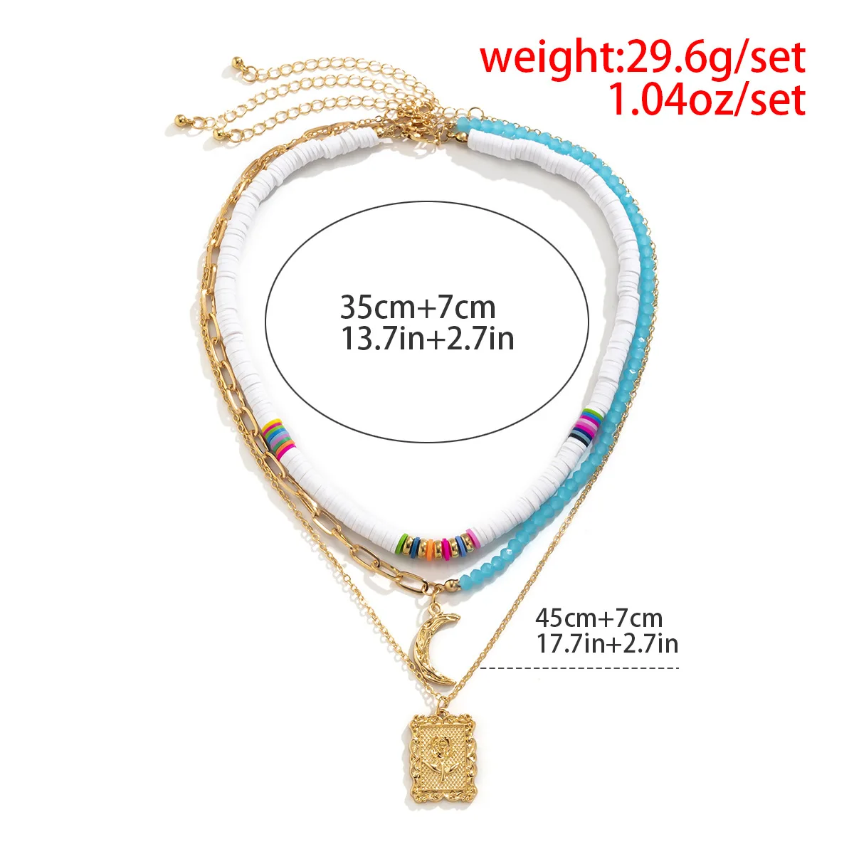 Женское геометрическое ожерелье из мягкой полимерной глины |