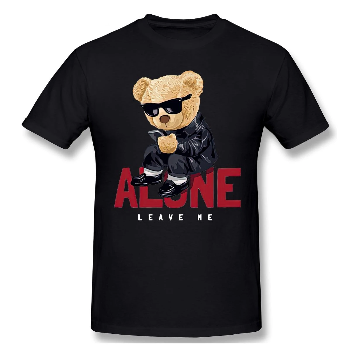 

Alone Leave Me Teddy Bear T shirt Harajuku T-shirt Graphics Tshirt Brands Tee Top
