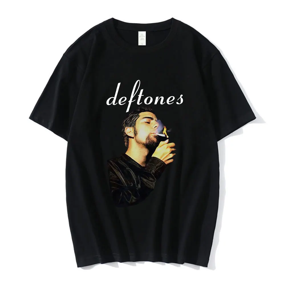 

Deftones Chino Moreno Smoking T-Shirt Men's Rock Punk Hip Hop T-Shirts Male Gothic Vintage Tee Shirt Oversized Unisex Streetwear