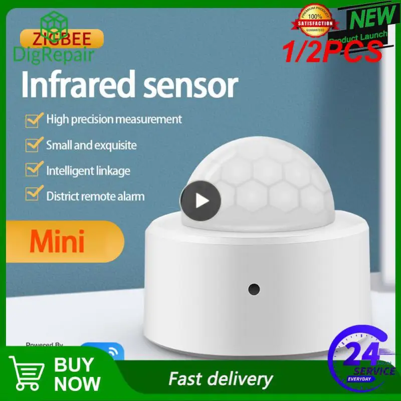 

Датчик движения Tuya Zigbee для умного дома, датчик движения с PIR-датчиком, работает с Alexa Google Home, 1/2 шт.