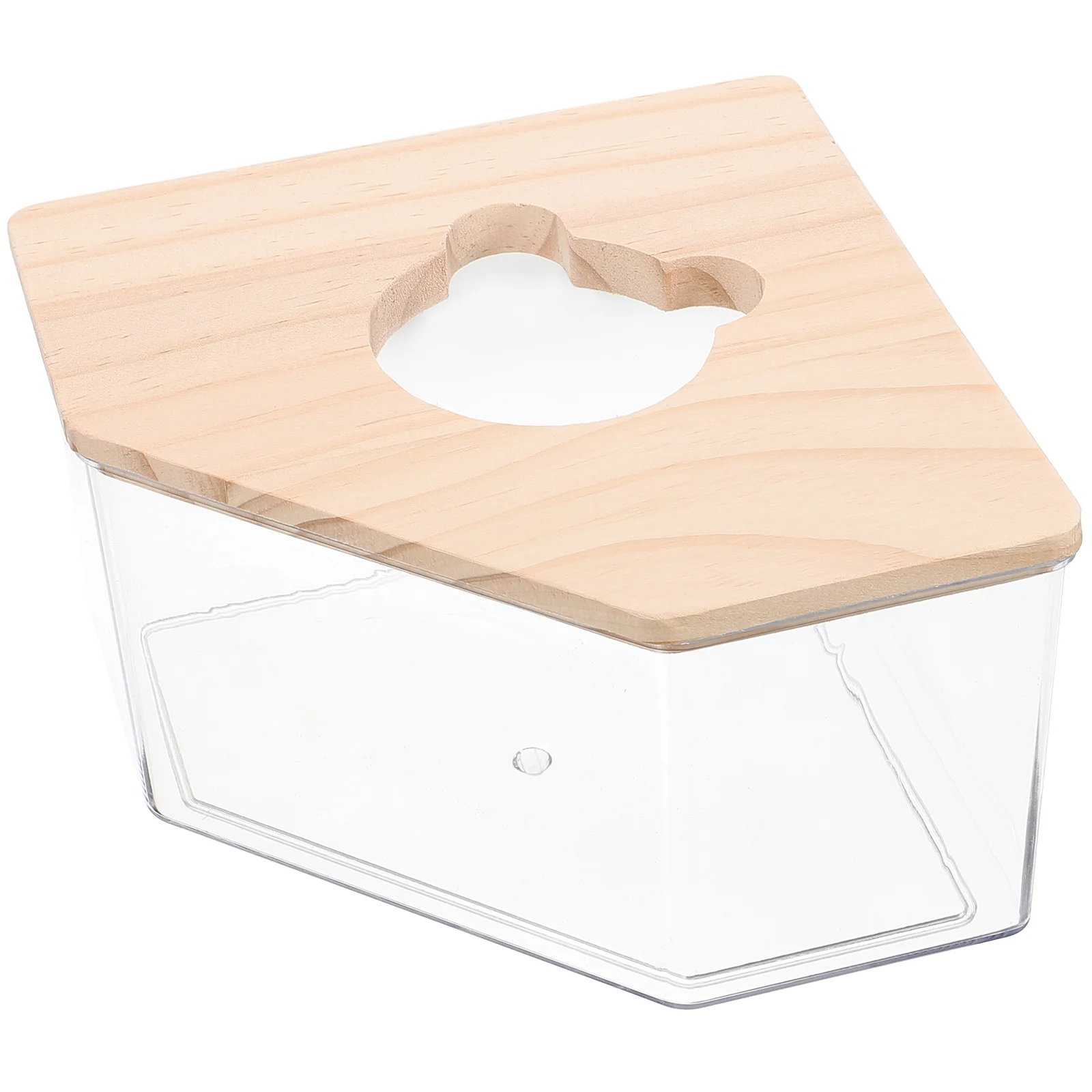 

Hamster Shower Room Wood Lid Hamster Bathroom Gerbils Sand Bath Container