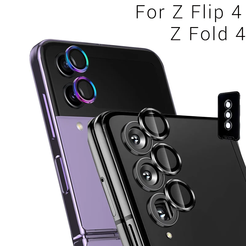 

Металлический протектор объектива для Samsung Galaxy Z Fold 4 Flip4, Защита камеры, закаленное стекло, металлическое кольцо для Samsung Z Flip 4 Cap