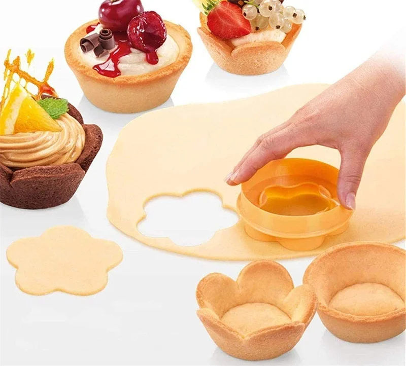 

Creative Kitchen Flower Round Cookie Cutter Set Cupcake Muffin Tart Diy Cake Cup Molder Biscuit Rice Ball Donut Baking Mold Tool