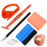 foshio vinyl film wrap tool soft rubber wrap scraper magnetic squeegee carbon sticker cutting knife car window tint set tool