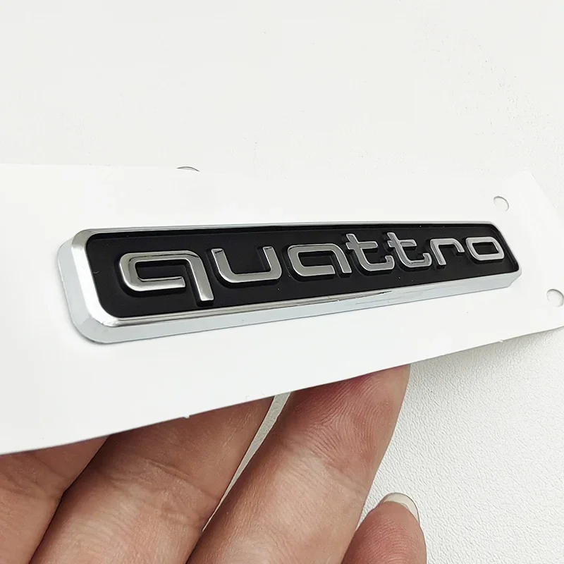 3D ABS черный логотип Quattro эмблема автомобиля задний багажник значок наклейка для