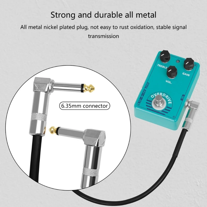

Guita Pedal Cable Musical Instruments Patch Cord 6.35 Electric Guitar Effect Wire Pedal Cable Guitar Amplifier Cord 24BD