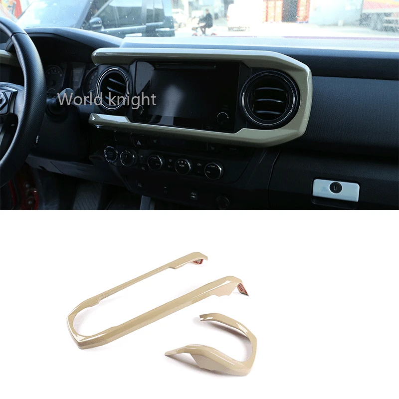 

For Toyota Tacoma 2016-2020 ABS Carbon Fiber Car Center Console Instrument Panel Side Frame Decoration Stickers Car Accessories
