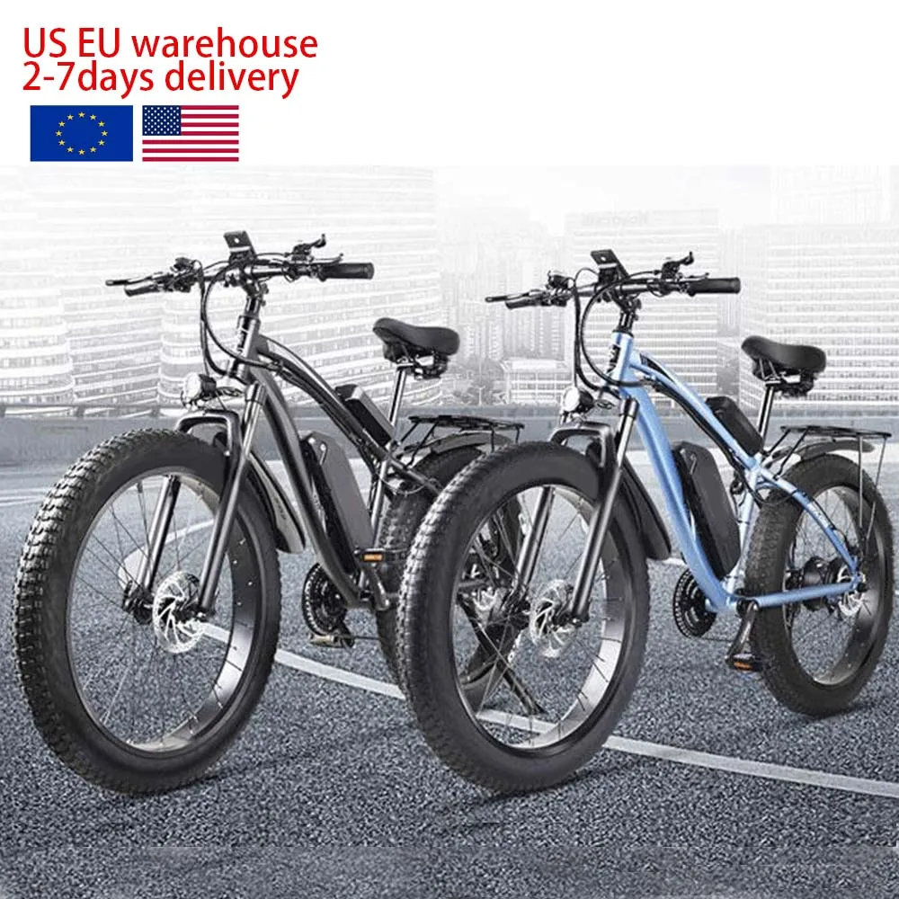 

Электрический горный велосипед, 48 В, 1000 Вт, сноубайк, 26-дюймовые шины, электровелосипед, электровелосипед, велосипед с ЖК-дисплеем, горный ве...