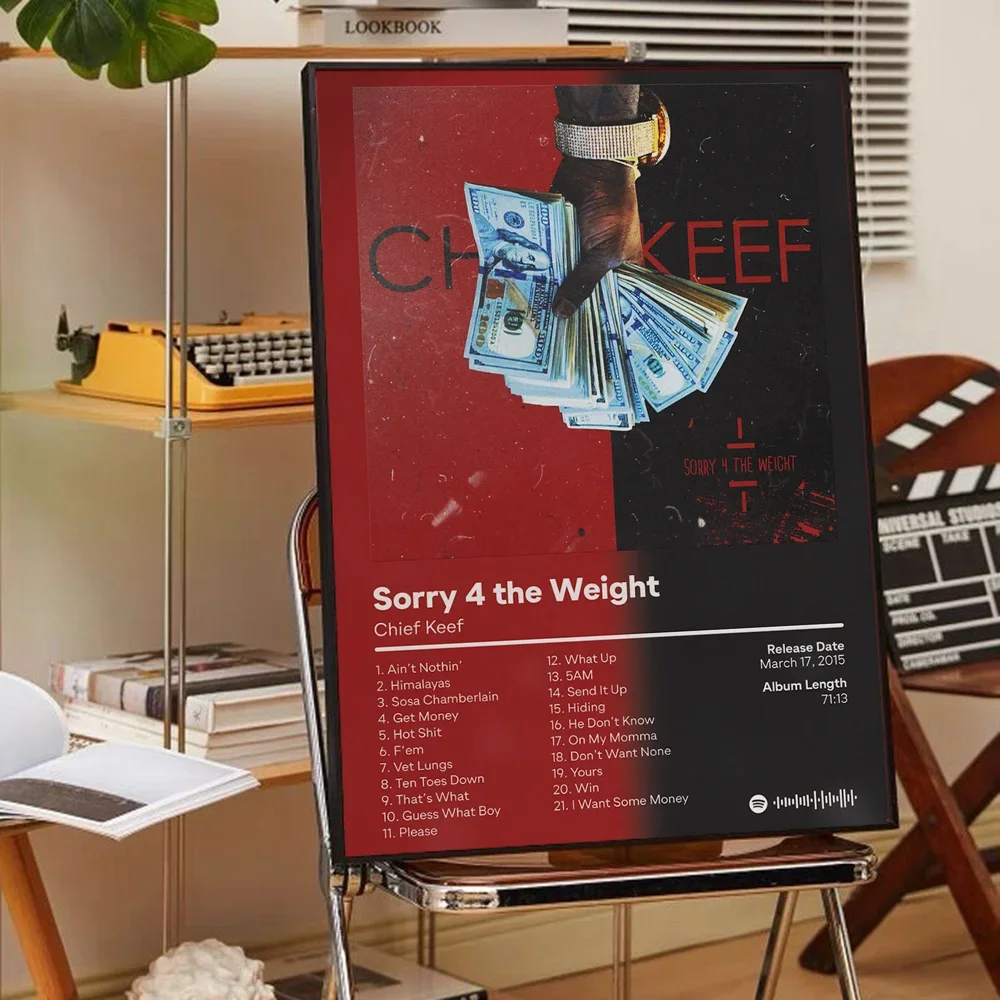 Музыкальный поп-рэп-альбом Chief Keef белая бумага постер водостойкая бумажная