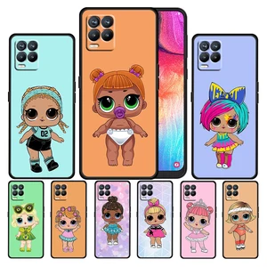 gift lol surprise doll for oppo gt master find x5 x3 realme 9 8 6 c3 c21y pro lite a53s a5 a9 2020 soft black phone case cover free global shipping