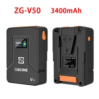 zgcine zg v50 3400mah mini battery v mount v lock usb a output usb c d tap input output pd fast charging lightweight