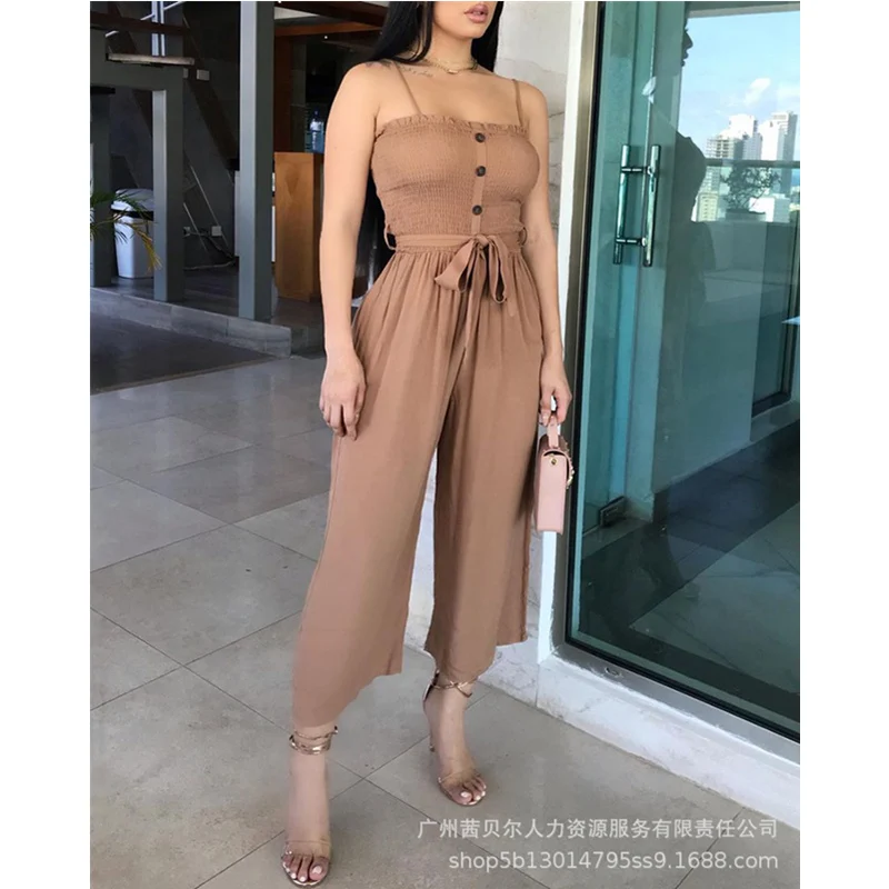 

Mandylandy Women Elegant Jumpsuit Lady Fashion Y2K Harajuku Off Shoulder High Waist Corset Wide Leg Trousers Romper Overalls