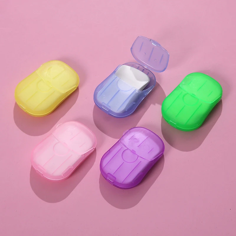 

20Pcs Disposable Soap Paper Portable Travel Soap Paper Washing Hand Bath Scented Slice Sheets Mini Soap Paper Bathroom Supplies