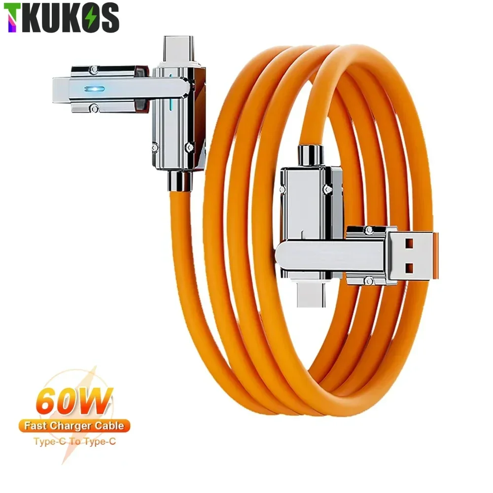 

Кабель зарядный 4 в 1, 100 Вт, USB Type-C на USB C/Lighting, 1 м