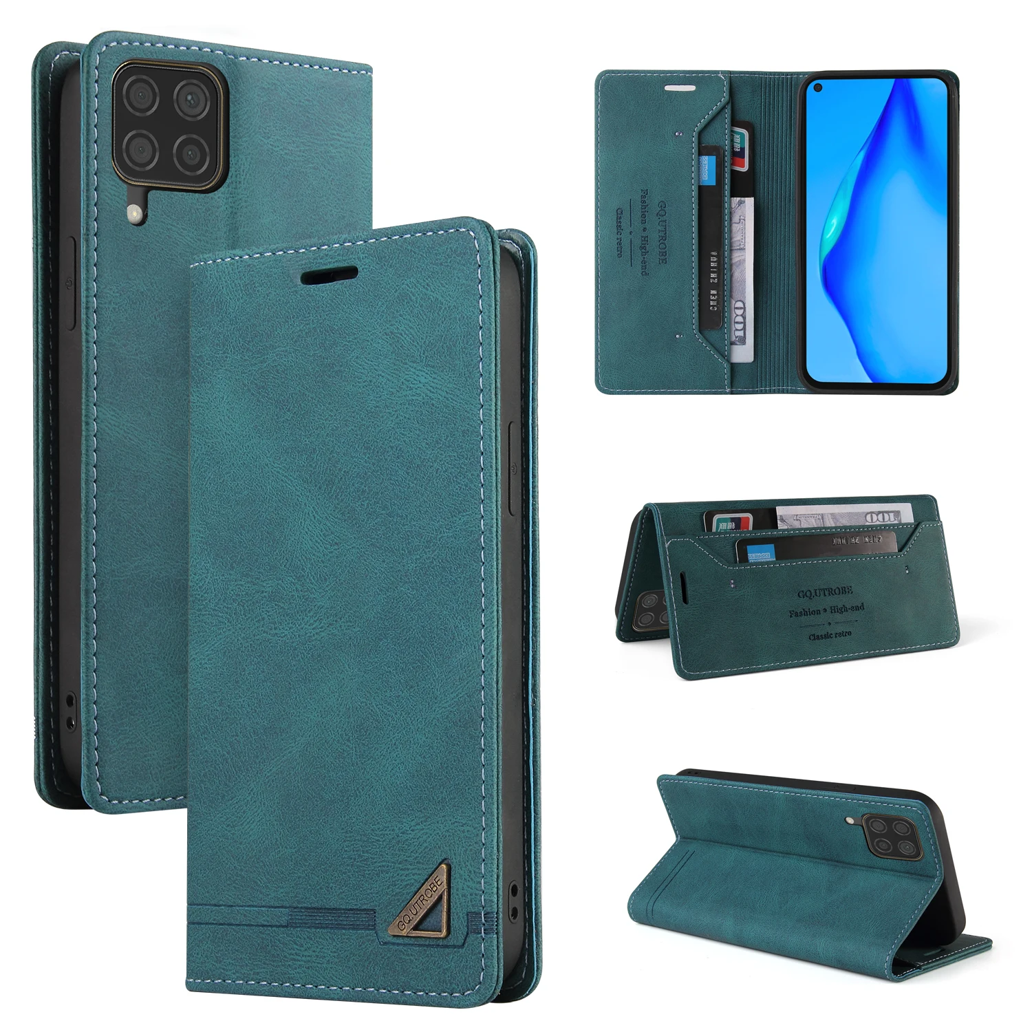 anti theft luxury leather wallet case for huawei p40p30p20 pro lite e y5p y6p y7p p smart z 2019 2020 2021 phone cover case free global shipping