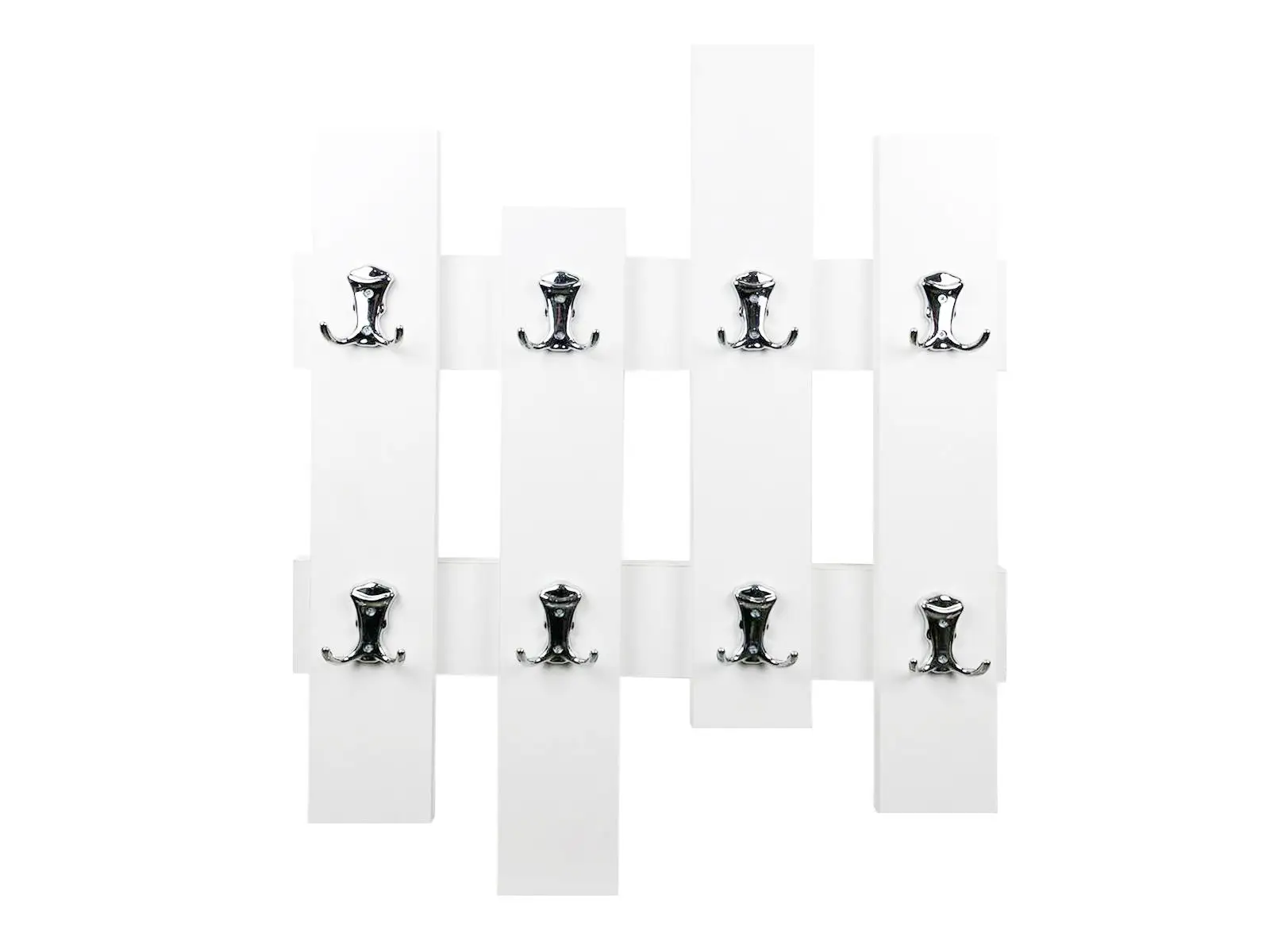 

White Fence Dress Robe Hook Wall Mounted Decorative Product