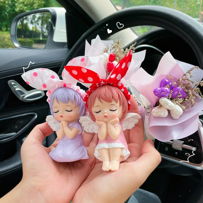 

New car air conditioner air outlet fragrance perfume car fragrance expanding stone cute little girl doll interior