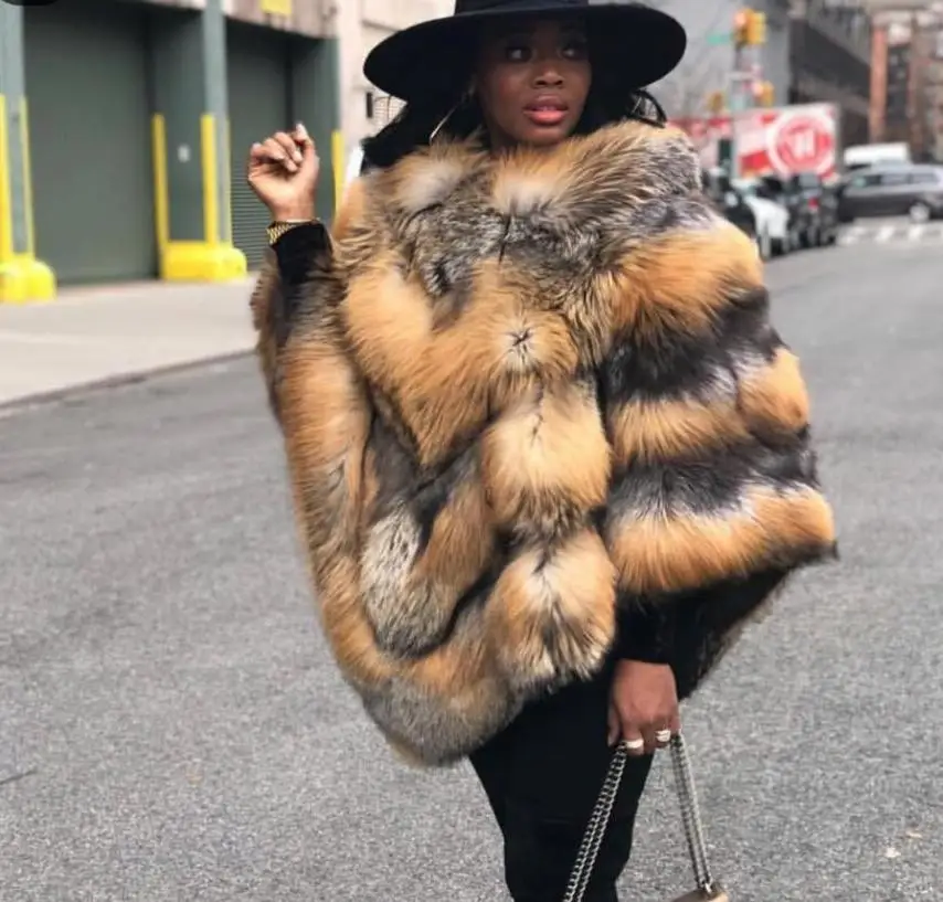 

2023 Великолепная Рождественская вечеринка огромная реальная Красная Женская Роскошная шаль из натурального меха