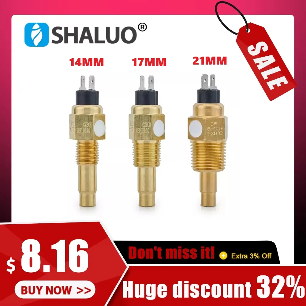 

Датчик температуры воды SHALUO 14/17/21мм 0-120°C