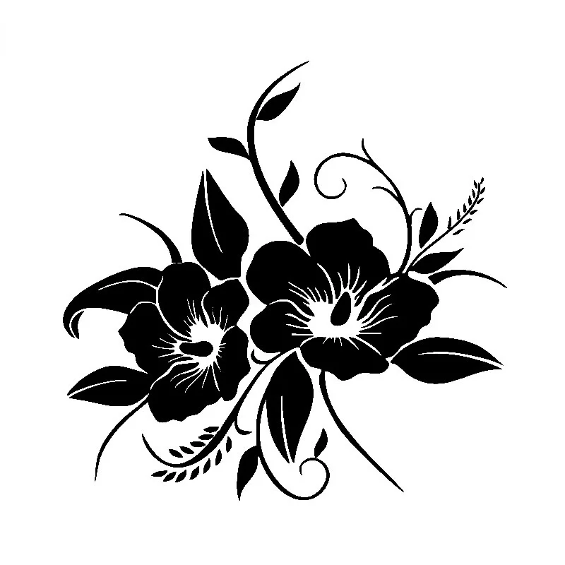 

15.8cm*15.9cm Tender And Beautiful In Full Bloom Flower Vinyl Decal Delicate Car Sticker