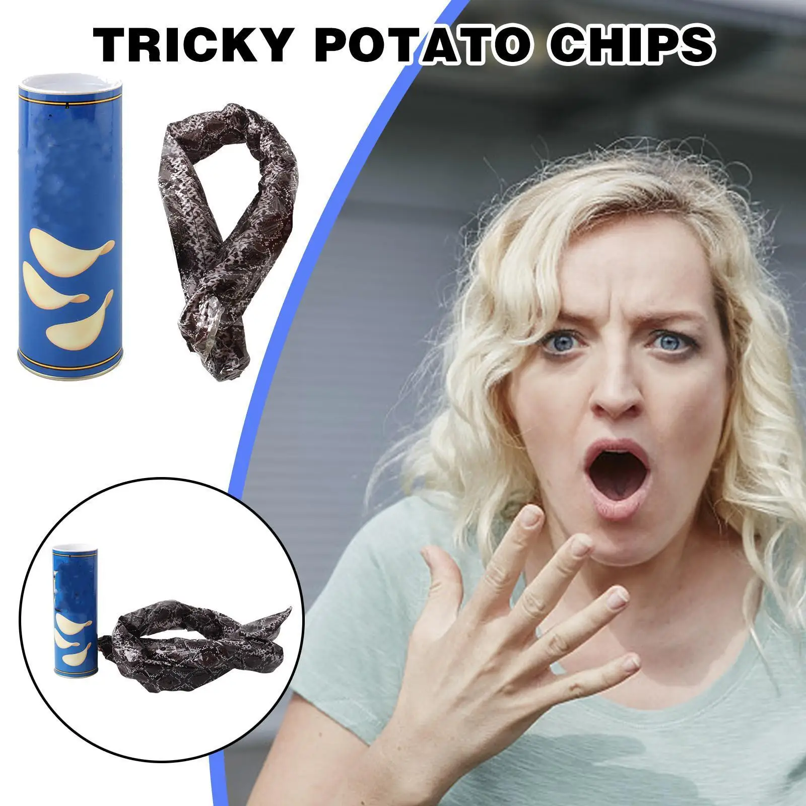 

Забавные картофельные чипсы, искусственные картофельные змеи, игрушки для трюков, поддельные игрушки на Хэллоуин, вечевечерние, День Дурак...