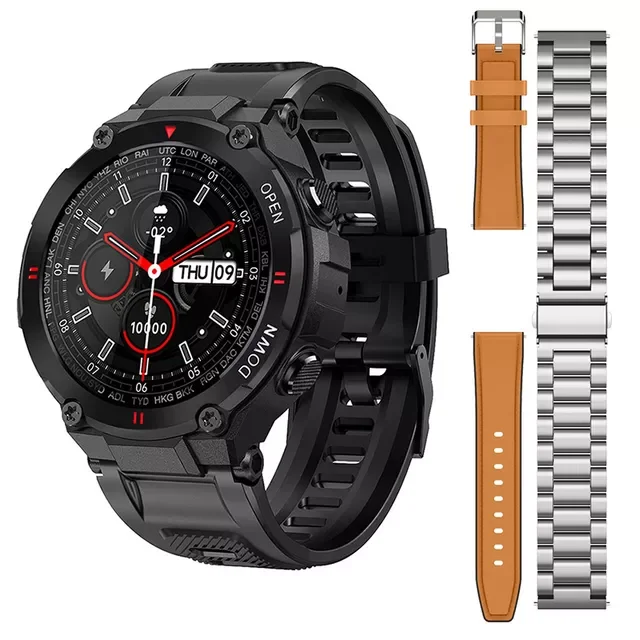 

Новинка 2022, мужские Смарт-часы LEMFO с большой батареей 400 мАч, фитнес-трекер для воспроизведения музыки, Bluetooth, звонки для Android, IOS, спортивные См...