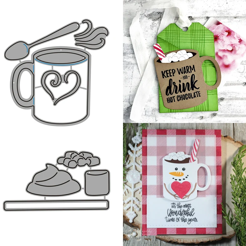 

Металлические вырубные штампы LLove CCraft, кофейная чашка и какао, сделай сам, скрапбукинг, фотоальбом, декоративное тиснение, пресс-карта, рукод...