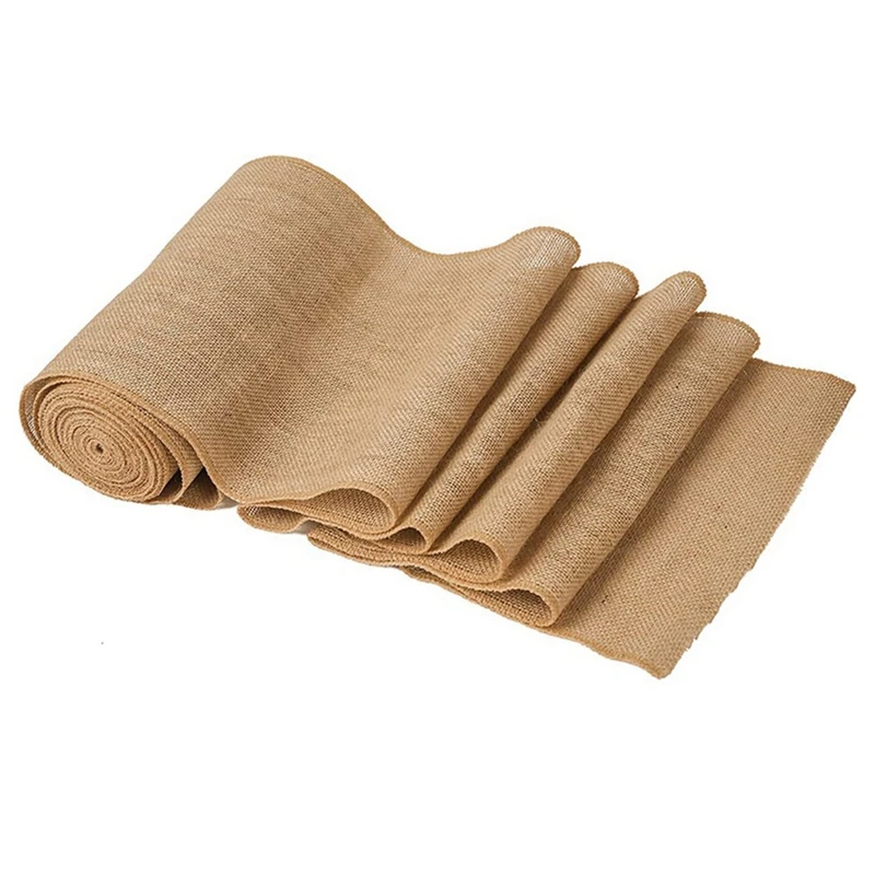 

Table Runner 10 M X 30 Cm Jute Table Runner Linen Jute Fabric, Table Runner Roll Table Decoration Wedding