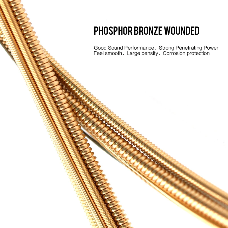 Струны для акустической гитары Orphee высокоуглеродистая сталь шестиугольный