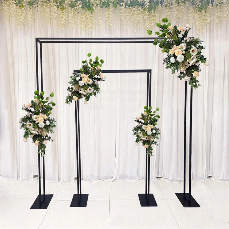 

Wedding Background Arch Wrought Iron Decorative Props Welcome Area Layout Geometric Door Wedding Square Arch Shelf
