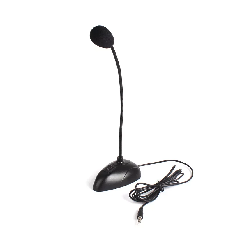 

New in New Portable 3.5mm Jack Plug Flexible Mini PC Microphone Studio Speech Mic Stand Holder for PC or Mac Desktop Notebook