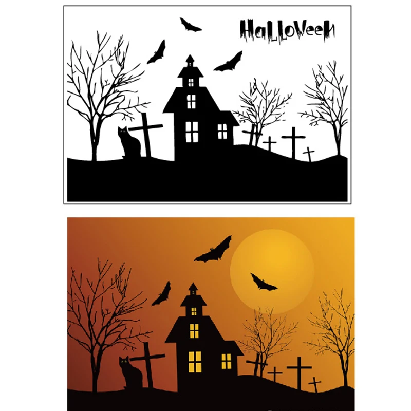 Прозрачные штампы/печать AZSG на Хэллоуин для рукоделия скрапбукинга изготовления