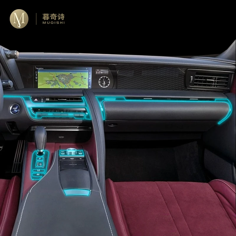 

For Lexus LC 500 2018-2023 Car Interior Piano board protection film TPU transparent self-adhesive Paint film Anti scratch refit