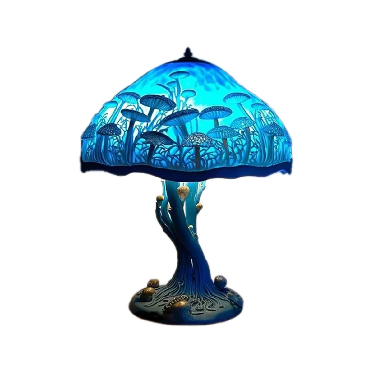 

Современная настольная Ночная лампа в виде грибов, серия витражных растений, настольная лампа с USB-разъемом, ночник для спальни