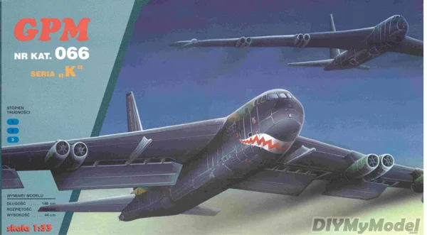 

DIYMyModeI USA B52 stratospheric fortress bomber DIY Handcraft Paper Model KIT Handmade Toy Puzzles Gift Movie prop