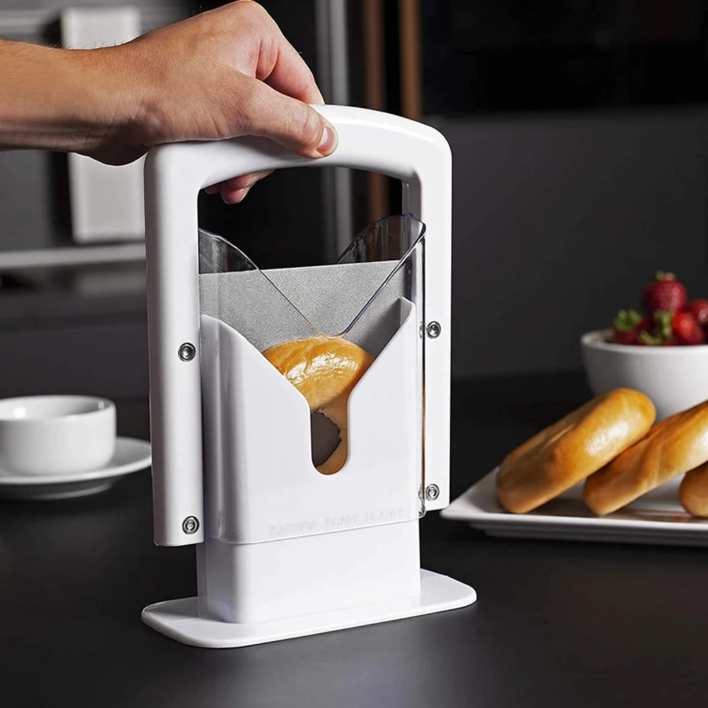 

Bread Bagel Guillotine Slicers Quick Mess-free Bagels Cutting Tool For Barking Home
