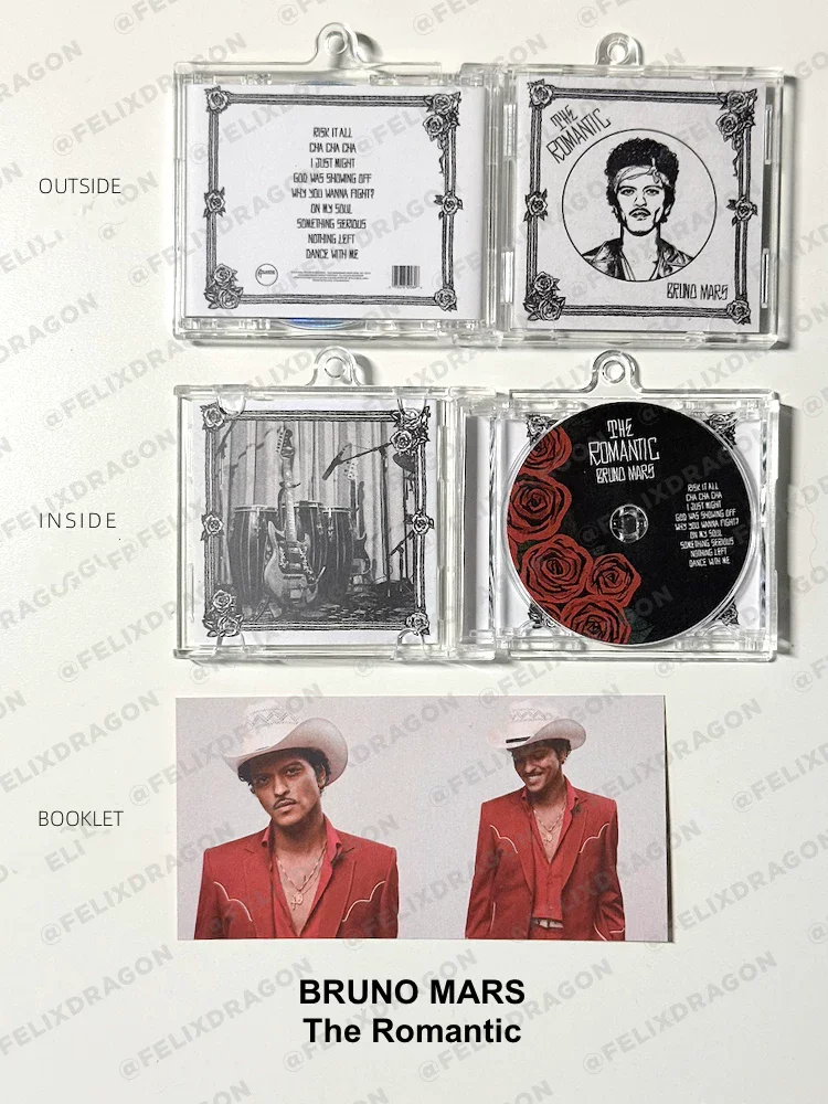 Музыкальный брелок R&B Bruno Mars MINI CD NFC: воспроизведение песен из альбома The Romantic, брелок-подвеска для косплея, аксессуар для ожерелья (art.: 3920da18cdc29) - 3920da18cdc29