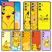 baby pikachu cute cartoon for huawei p50 p20 p30 p40 5g p10 pro lite e plus p9 lite mini silicone soft black phone case cover