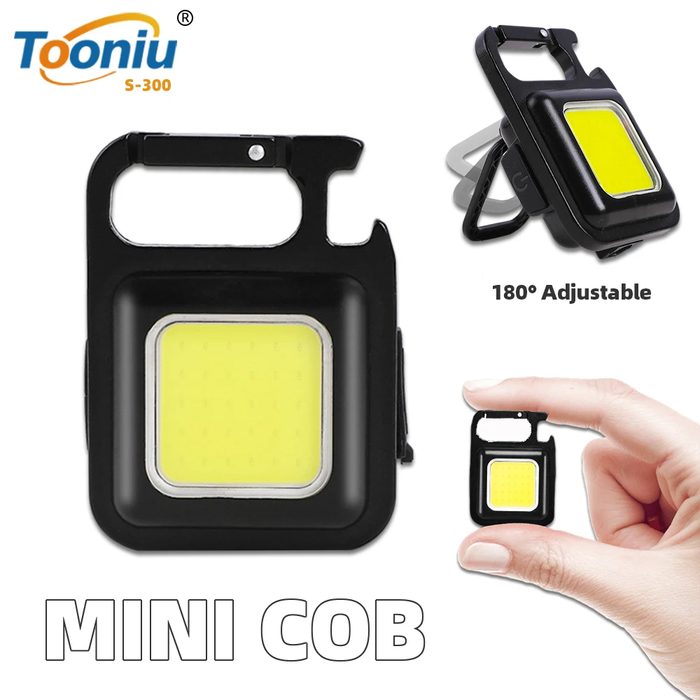 

MINI Rechargeable Floodlight Keychain Flashlight Camping Easy To Carry Powerful Lantern Wide Range of Lighting Portable Lights