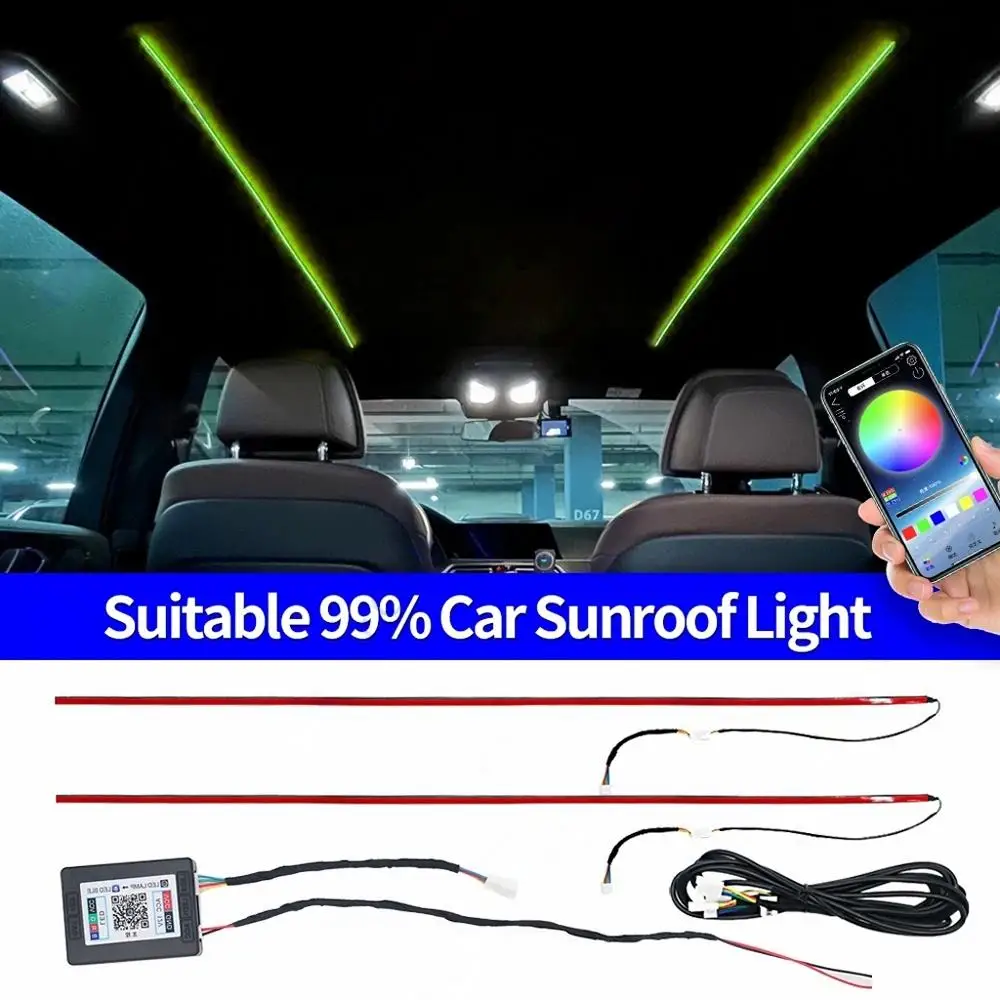 Управление через приложение 256 цветов светодиодный просвет для Toyota Honda Tesla Audi Benz BMW
