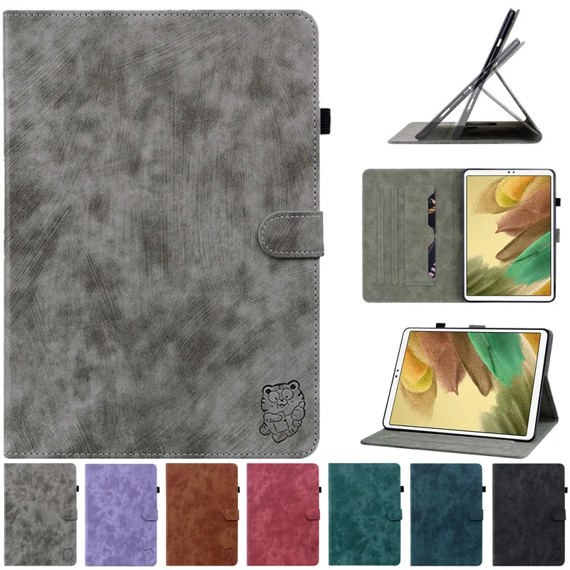 

Чехол для Samsung Galaxy Tab A7 Lite SM T220, милый мягкий силиконовый чехол из искусственной кожи с милым принтом Тигра для Galaxy Tab A7 Lite, чехол