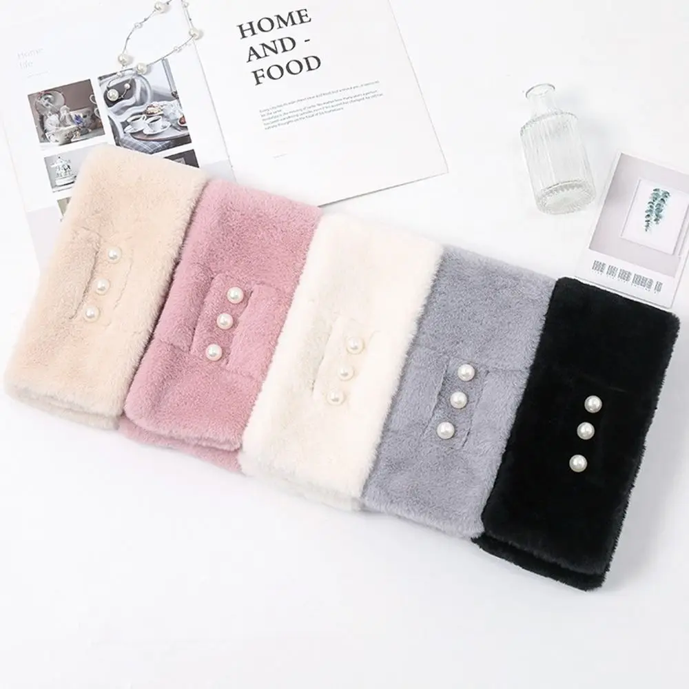 Женский Зимний Шарф Из Искусственного Меха В Корейском Стиле Двусторонняя