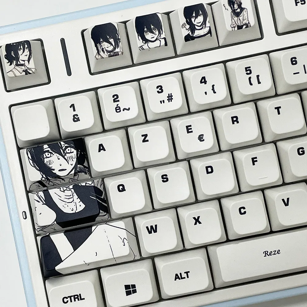 12 шт. колпачки для клавиш Reze Cherry Profile PBT сублимационная бензопила мужские колпачки для клавиш креативное аниме 12 шт. механические колпачки Reze (art.: 3920d101002c8) - 3920d101002c8
