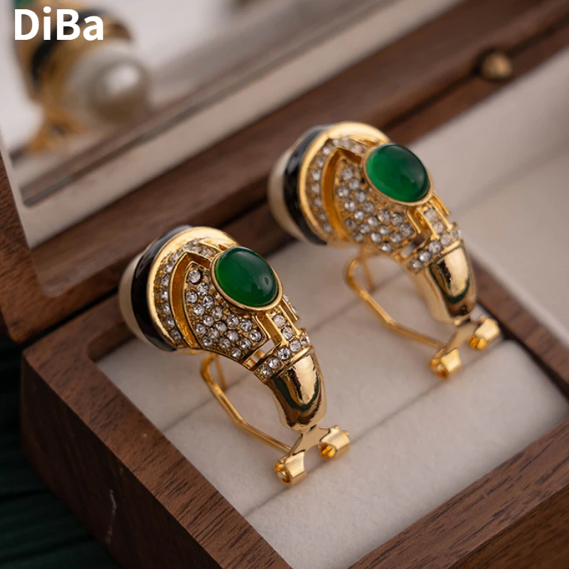 Серьги женские из стекла с искусственным жемчугом элегантные ювелирные