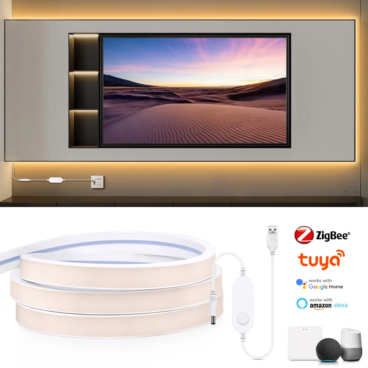 Светодиодная лента Tuya Wi-Fi USB 3 0 дюйма 5 В