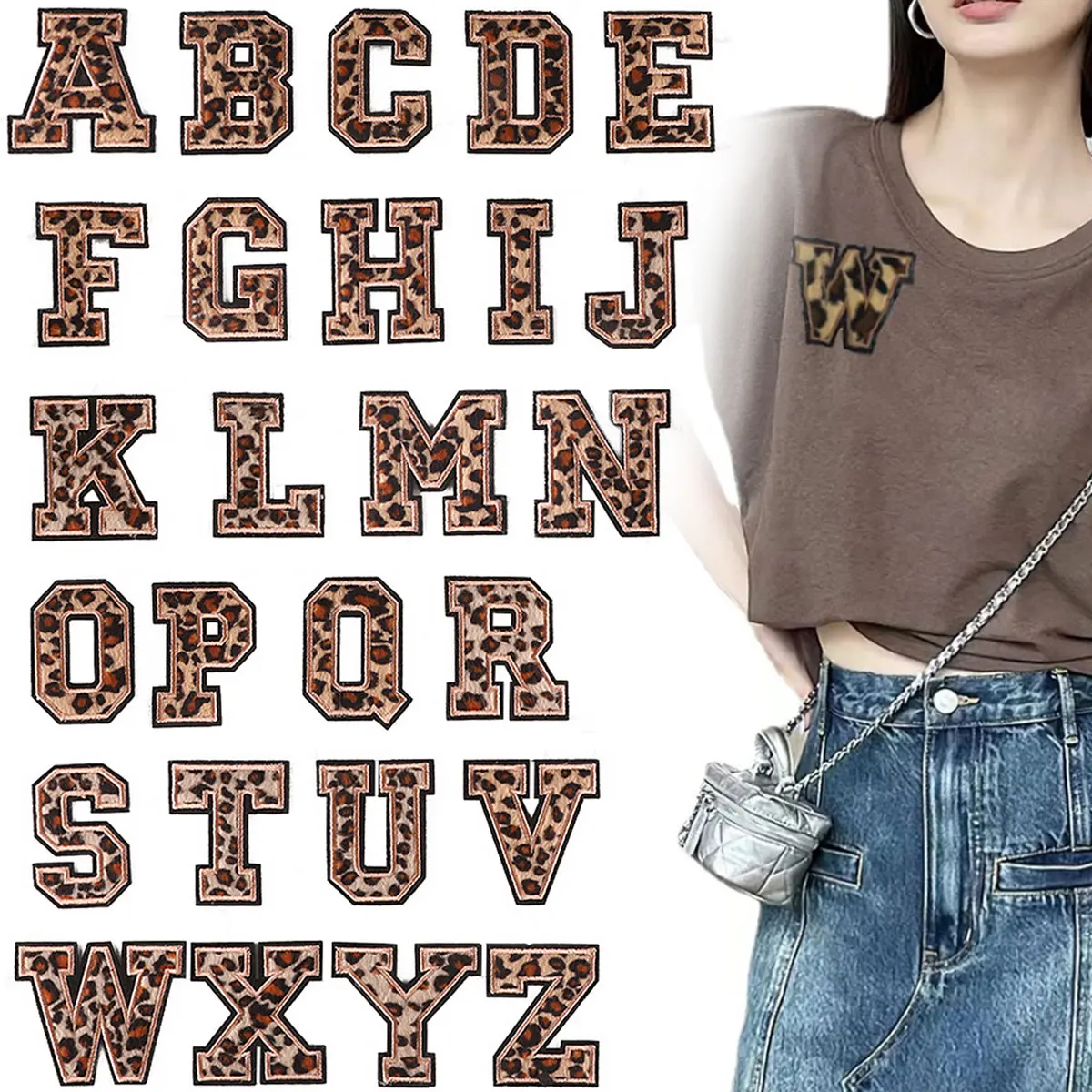 

26 шт., вышитые пластыри с буквами из синели