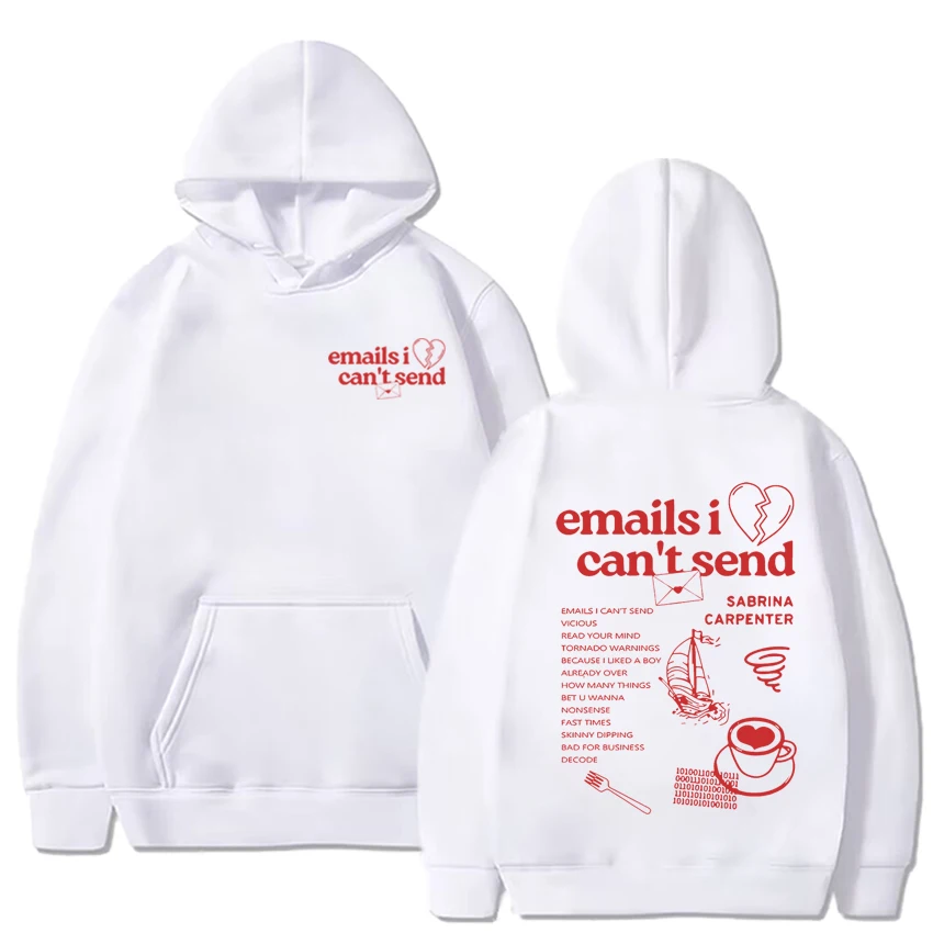 Sabrina Carpenter Nonsense Emails I Can't Send Графические толстовки для мужчин и женщин Модная